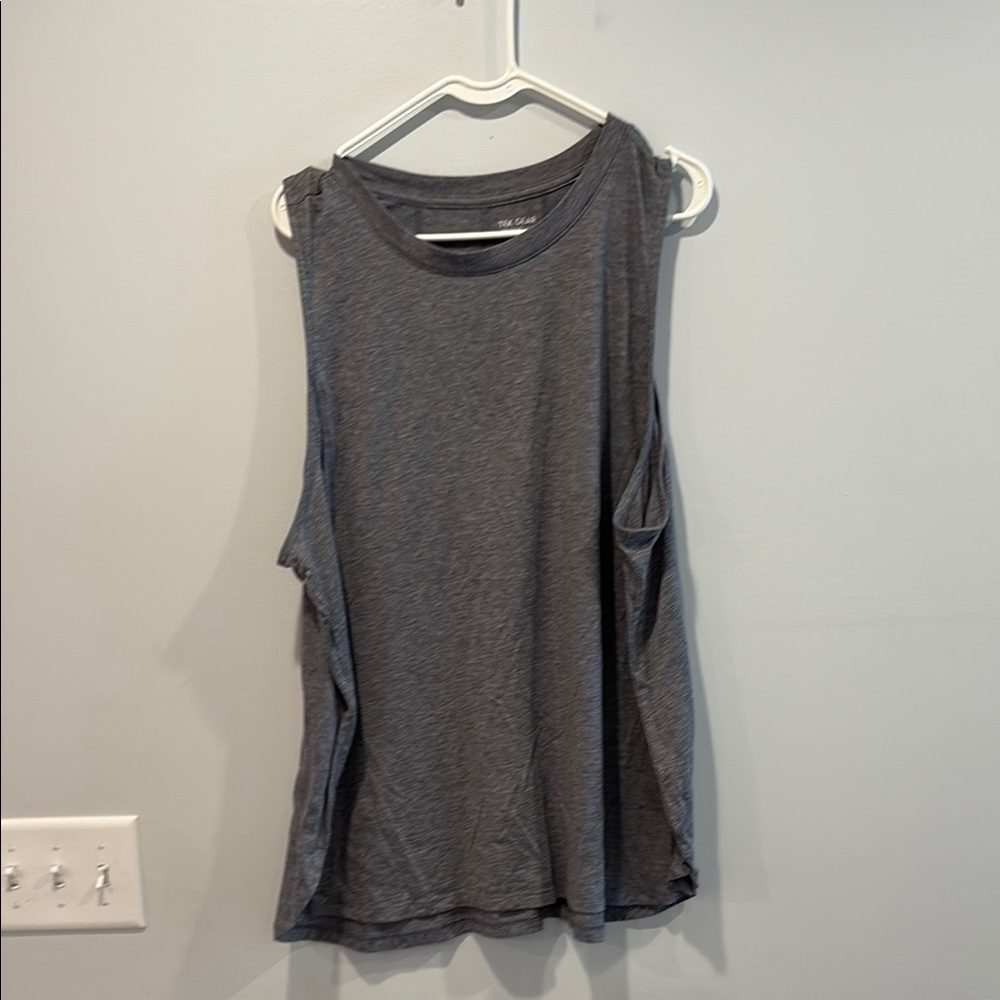 Tek Gear Gray Sleeveless Muscle Tee Relaxed Fit
